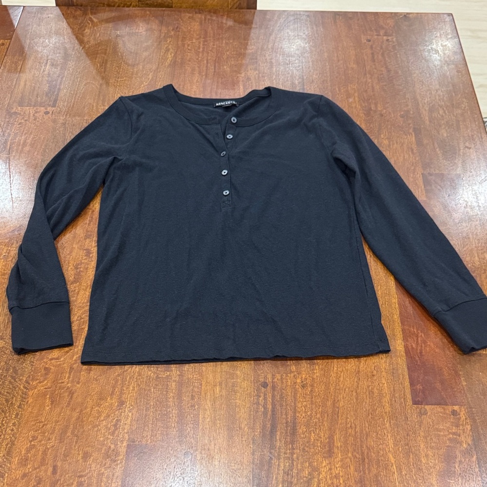 J. Crew Mercantile Black Long Sleeve Shirt